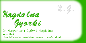 magdolna gyorki business card